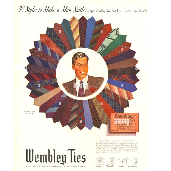 Vintage Woolcrofter by Wembley Wool Tweed Brick Red Knit Tie - Picture 9 of 9